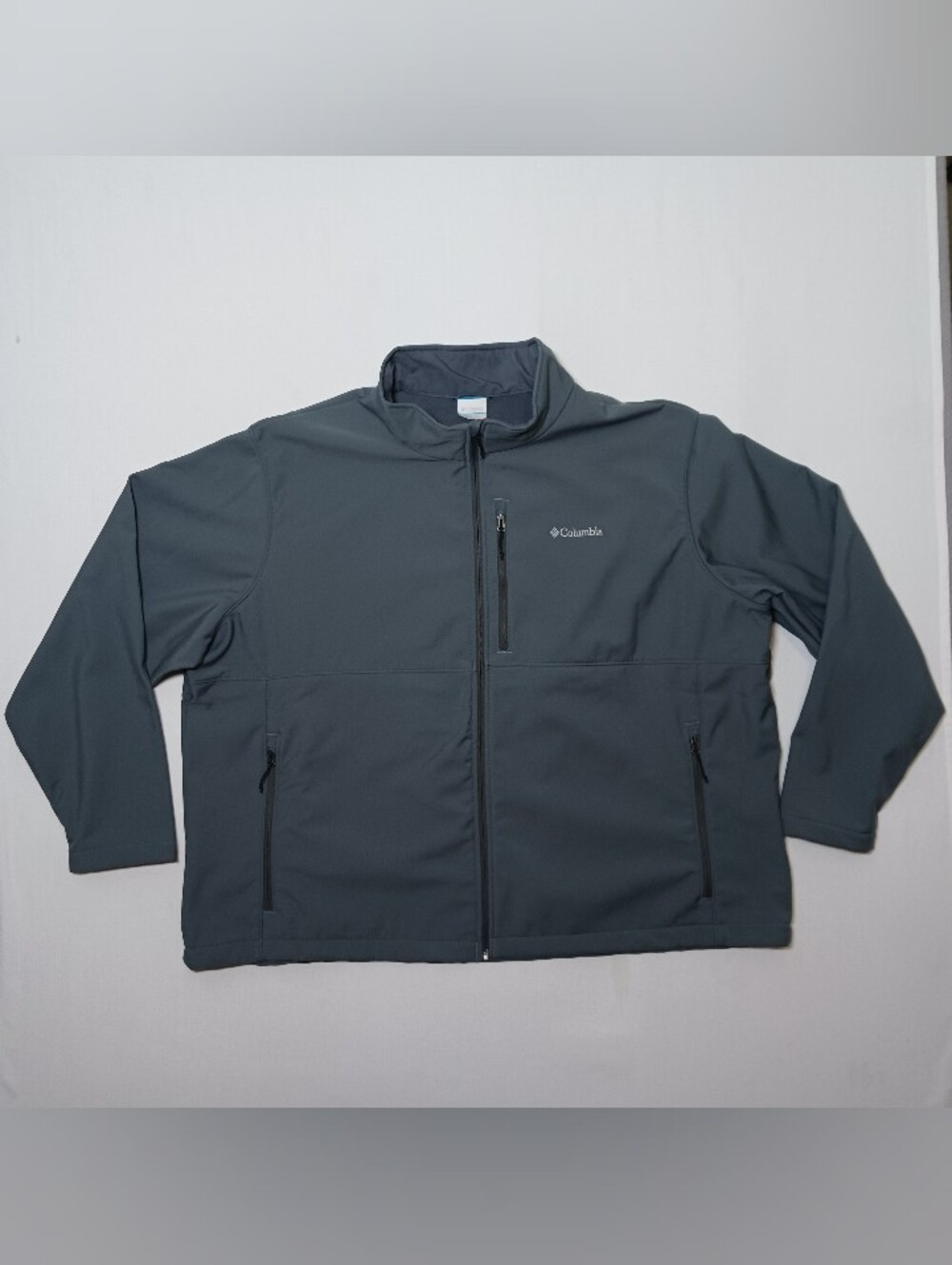 Columbia Mens Ascender Softshell Jacket 5X Gray WS6044 Water Resistant